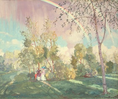 Landscape with a Rainbow by Konstantin Andreevic Somov